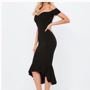 Misguided black fishtail dress